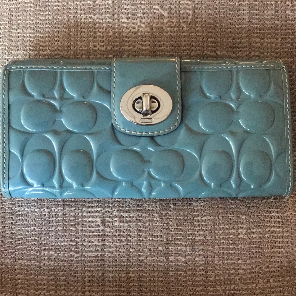 Blue coach wallet
